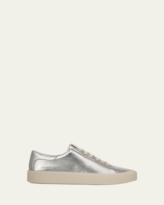 Gabi Metallic Leather Low-Top Sneakers